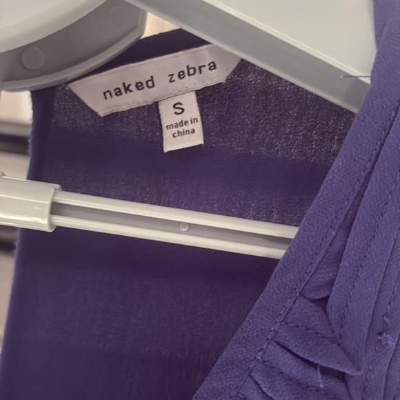 Naked Zebra Deep Blue Tank Top, Size Small - Picture 4 of 7